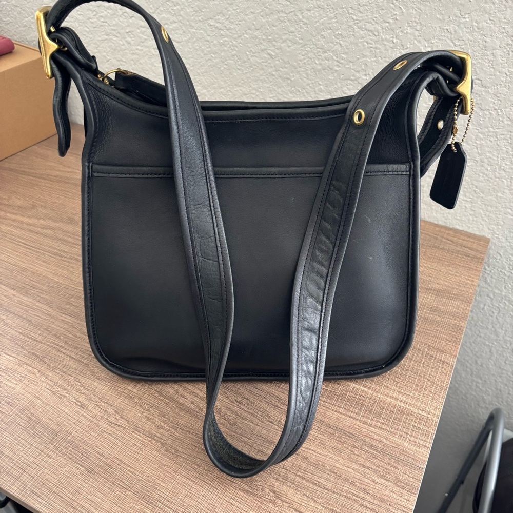 Vintage Coach Legacy Black Crossbody Bag 9966